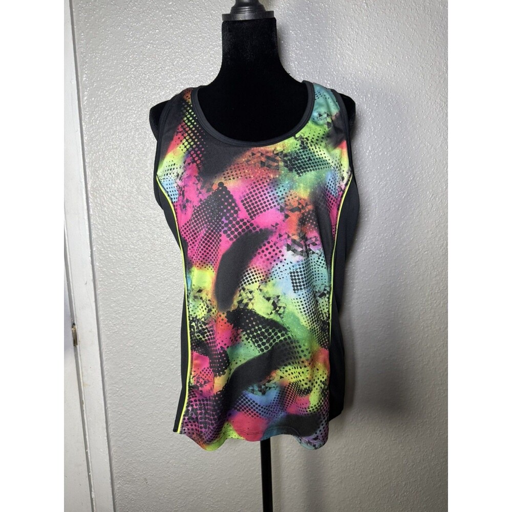 Hard Candy Sport Neon Graphic Racerback Tank Top size xxl